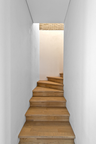 Solid oak wood stairs