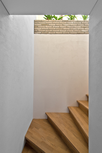 Solid oak wood stairs