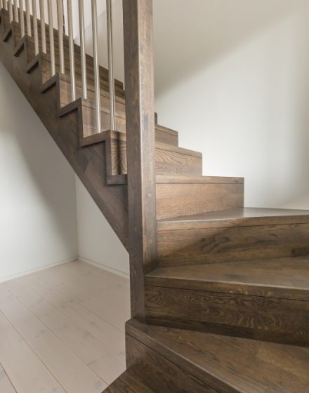 Oak stairs in Norway. Project no. 73