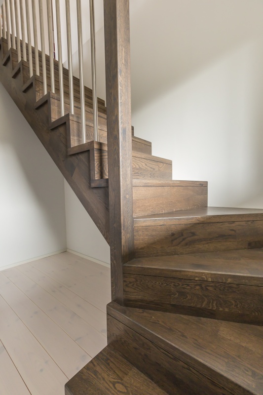 Oak stairs in Norway. Project no. 73