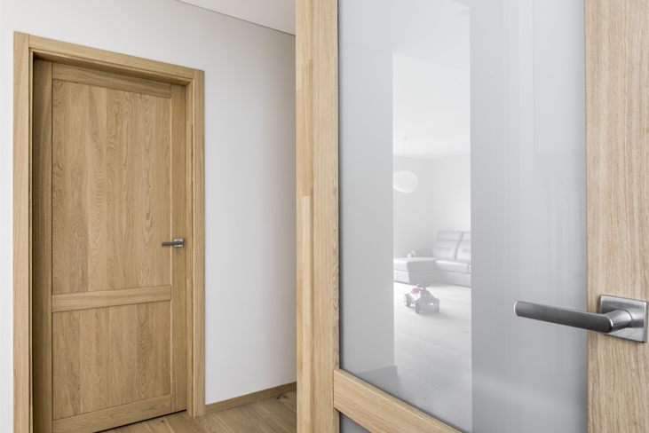 Solid oak wood door