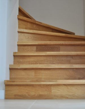 Solid oak wood stairs