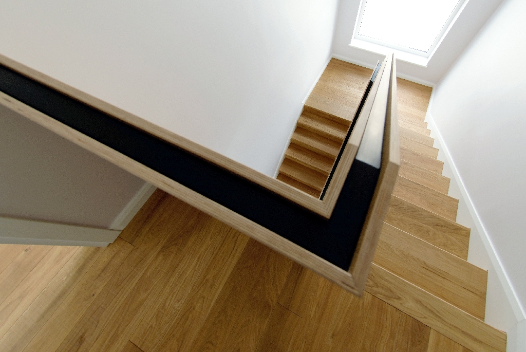 Solid oak wood stairs