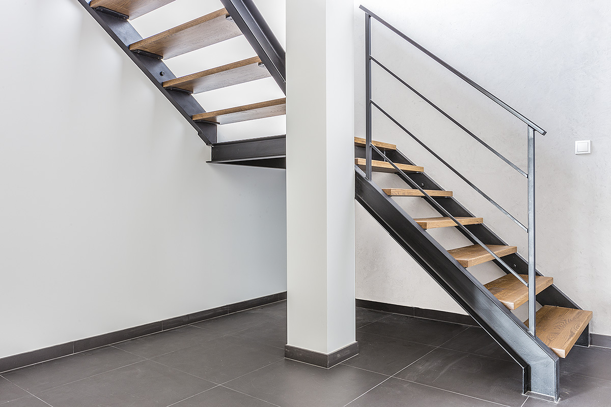 Solid oak wood stairs (Poland)