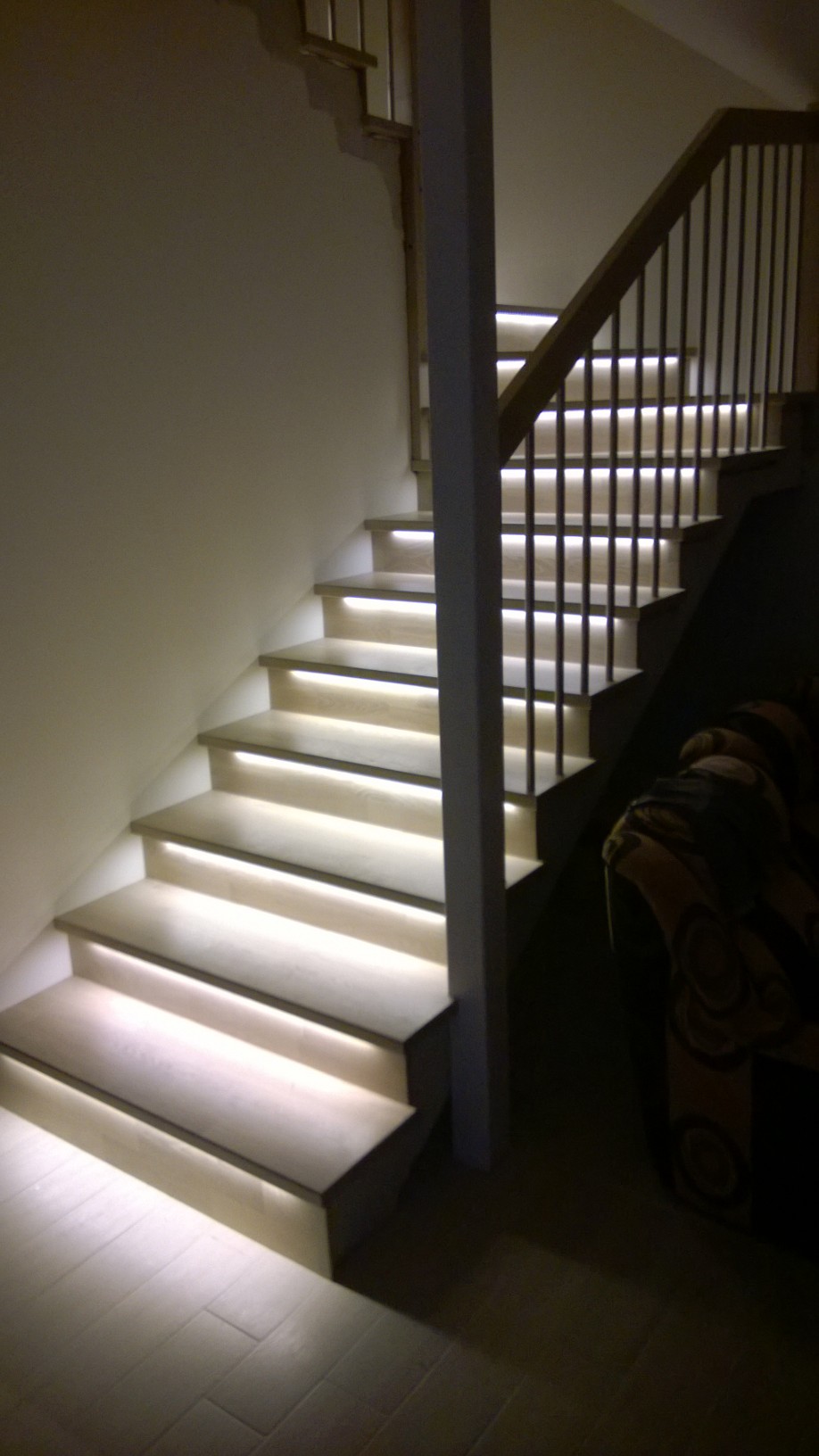 Solid oak wood stairs