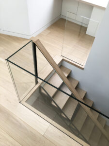 230 mm wide oak flooring planks and stairs