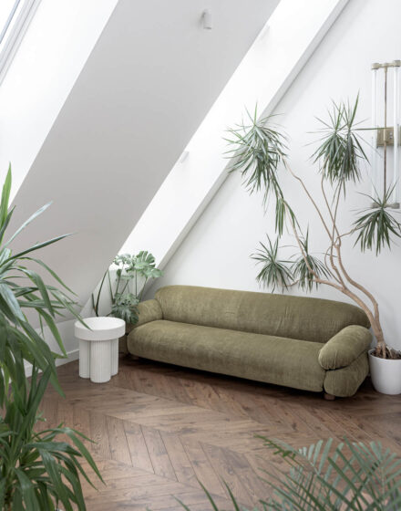 Nature Infused Interior From Lithuania, Enhanced by Chevron Flooring