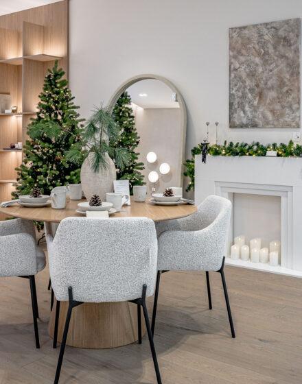 Real Home Vibes: Showroom Showcasing Oak Parquet in the Granola Shade