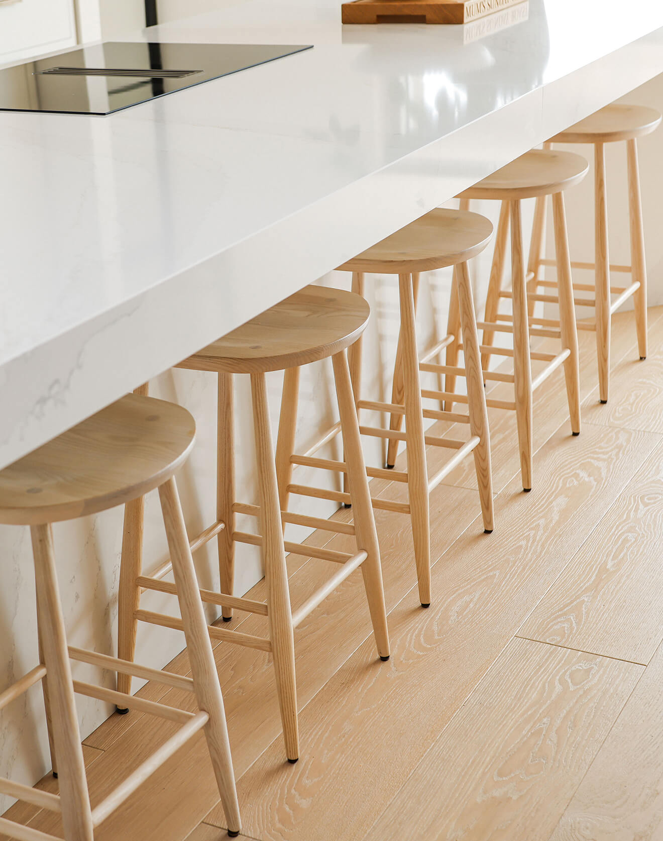 Ivory Colored Hardwood Flooring - Warm and Cosy British Interior