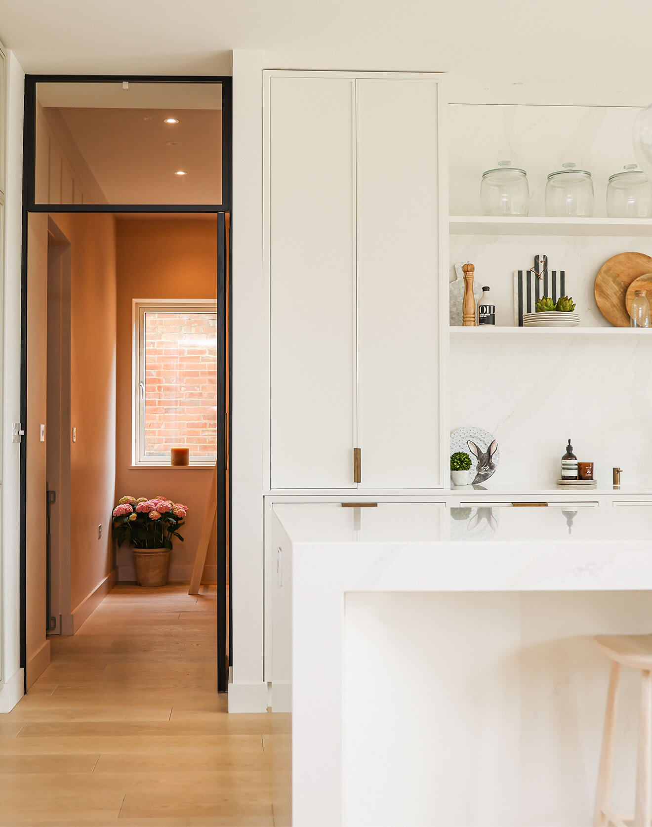 Ivory Colored Hardwood Flooring - Warm and Cosy British Interior