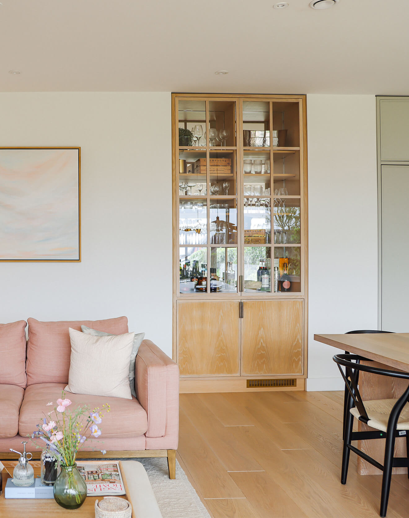 Ivory Colored Hardwood Flooring - Warm and Cosy British Interior