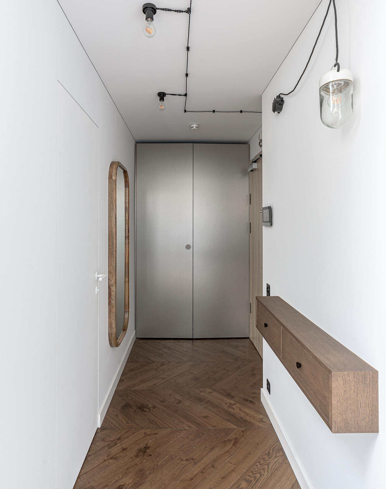 Nature Infused Interior From Lithuania, Enhanced by Chevron Flooring