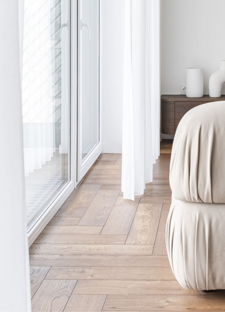 The Dynamic Elegance of Walnut Toned Herringbone – Premium Oak Flooring for Sophisticated Interiors