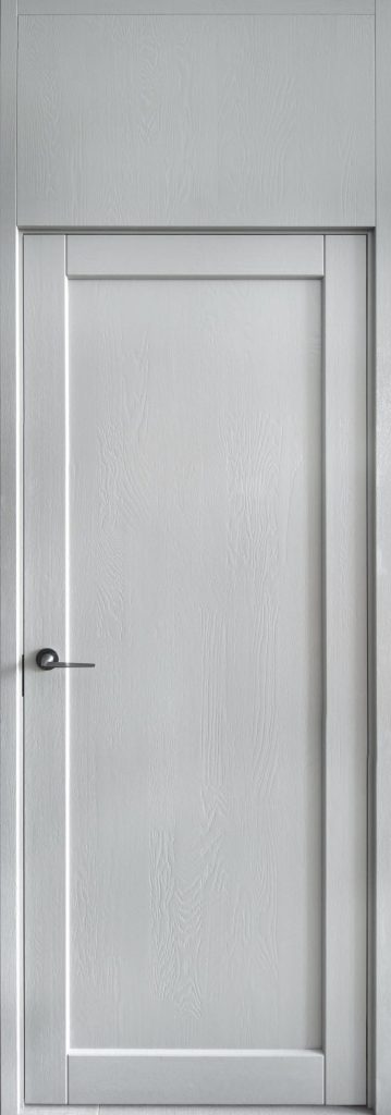 Solid Oak Doors with transom panel SNO RAL 9003